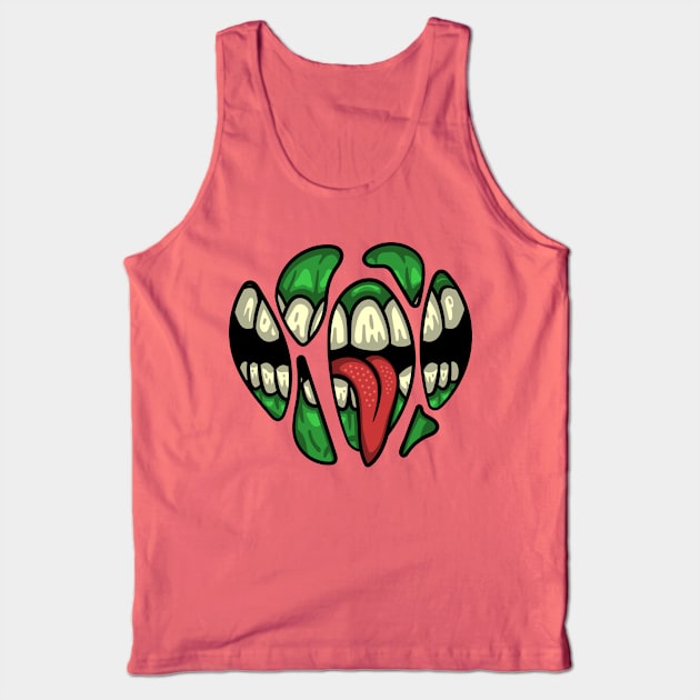 Ripped Monster Mouth Tank Top by Drippn